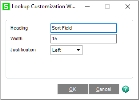 Lookup Customization Wizard - Modify window