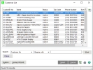 Customer List lookup window