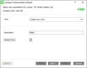 Lookup Customization Wizard with View and Description fields and Default Veiw check box