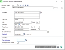 Purchase Address Maintenance window