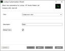 Lookup Customization Wizard with View and Description fields and Default Veiw check box